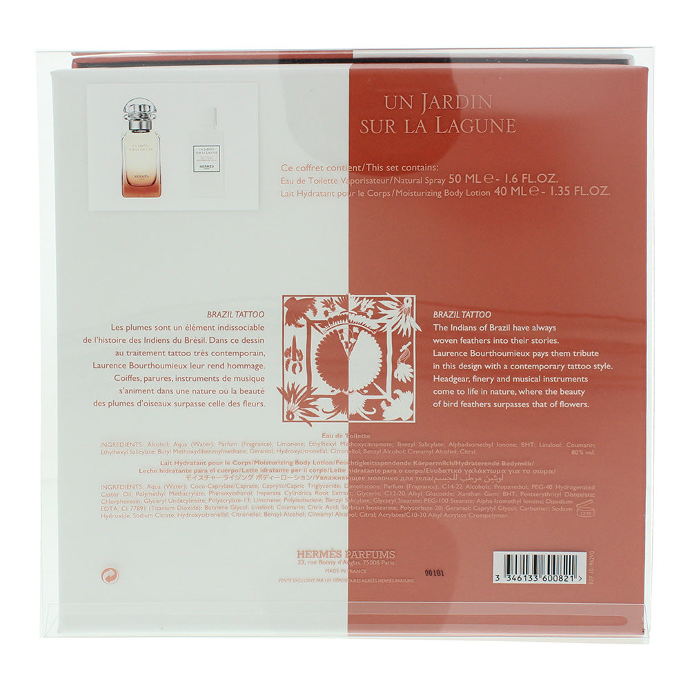 Hermès Un Jardin Sur La Lagune 2 Piece Gift Set: Eau de Toilette 50ml - Body Lotion 40ml