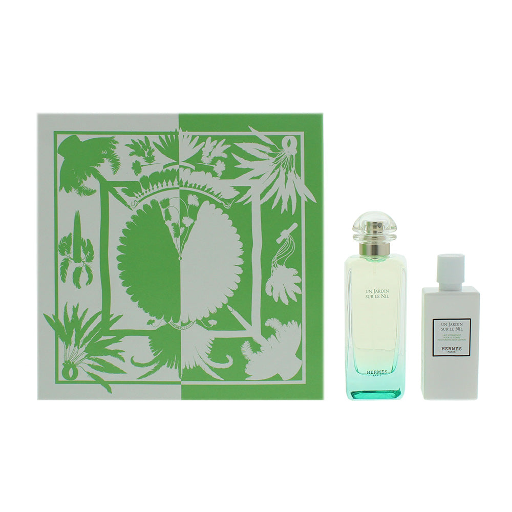 Hermès Un Jardin Sur Le Nil 2 Piece Gift Set: Eau de Toilette 100ml - Body Lotio