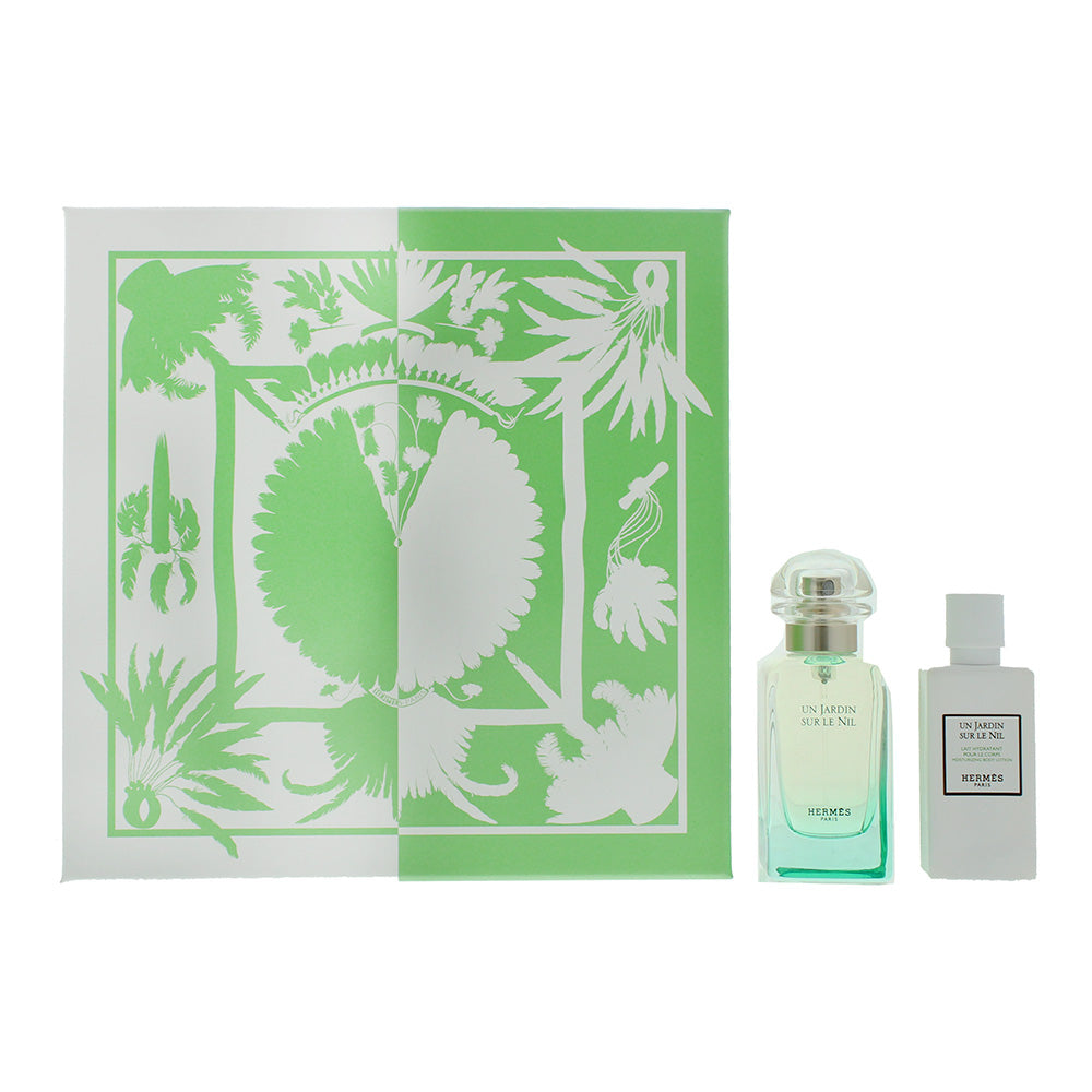 Hermès Un Jardin Sur Le Nil 2 Piece Gift Set: Eau de Toilette 50ml - Body Lotion