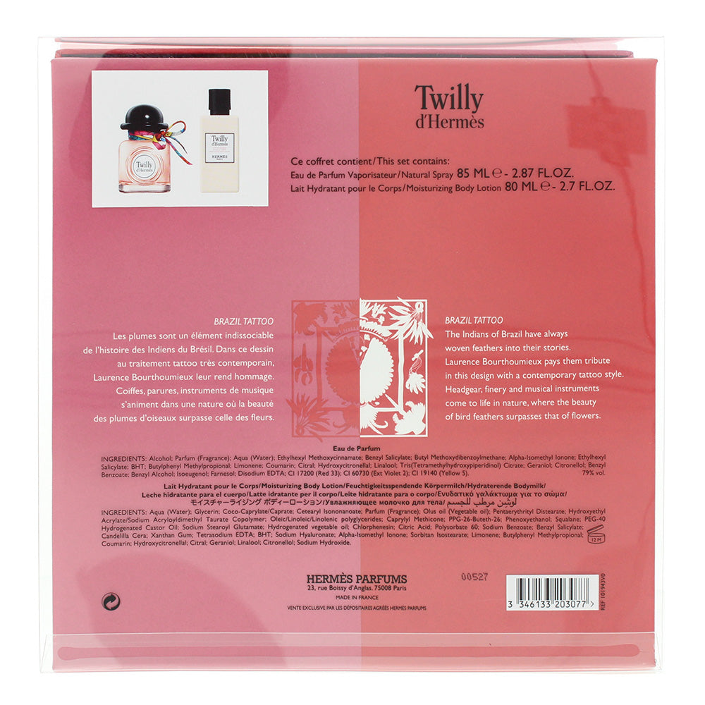 Hermès Twilly d'Hermès 2 Piece Gift Set: Eau de Parfum 85ml - Body Lotion 80ml