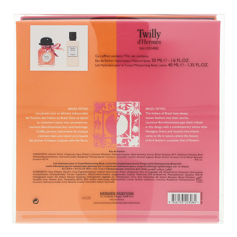 Hermès Twilly d'Hermès Eau Poivree 2 Piece Gift Set: Eau de Parfum 50ml - Body Lotion 40ml