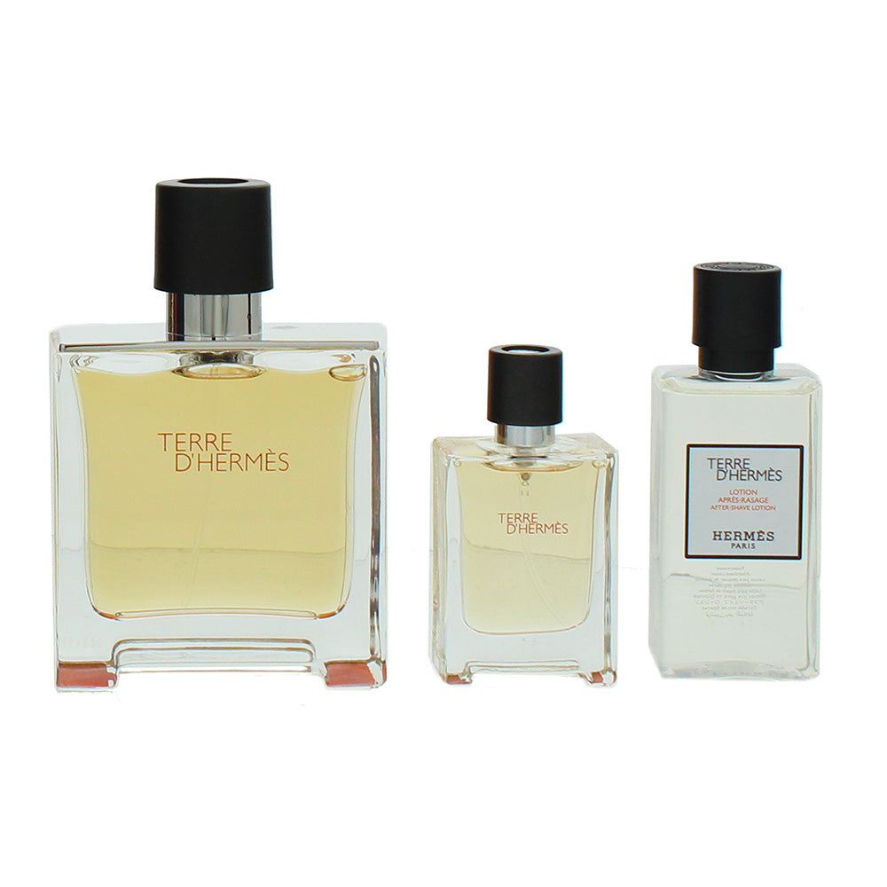 Hermès Terre D'hermès 3 Piece Gift Set: Pure Perfume 75ml - Pure Perfume 12.5ml  - Product