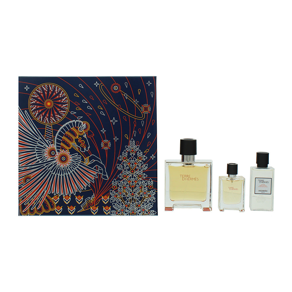 Hermès Terre D'hermès 3 Piece Gift Set: Pure Perfume 75ml - Pure Perfume 12.5ml 