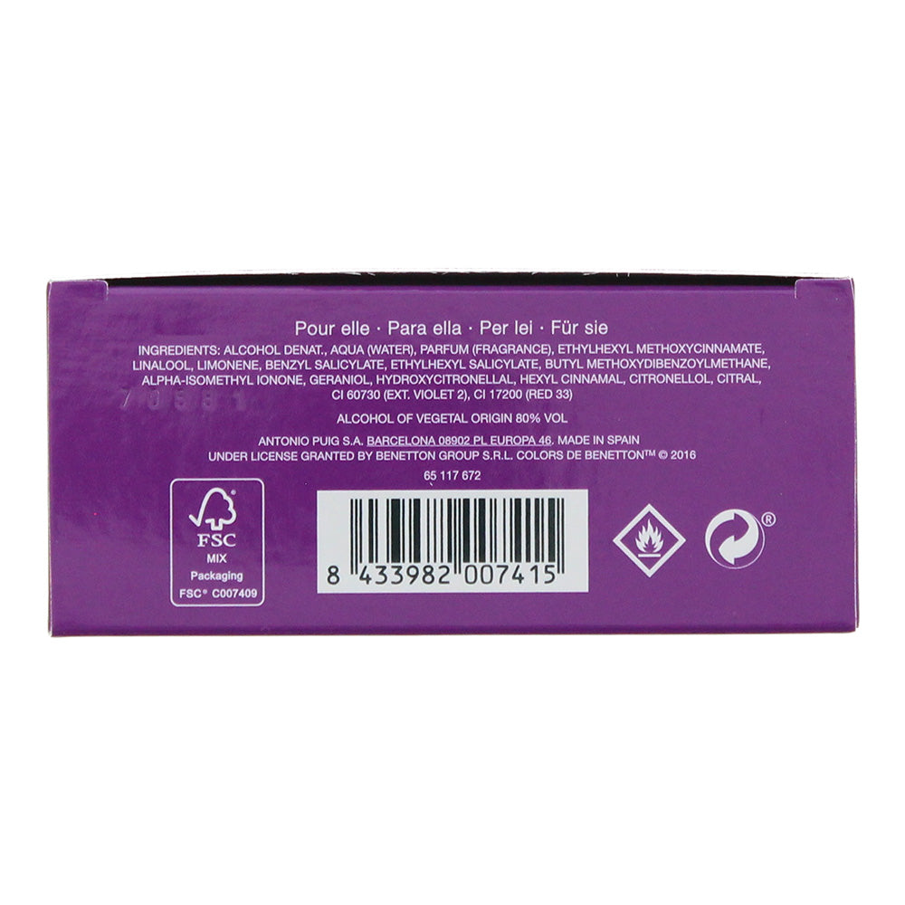 Benetton Colors Purple Eau De Toilette 50ml
