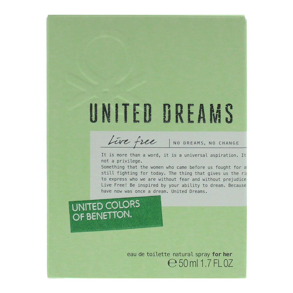 Benetton United Dreams Live Free Eau de Toilette 50ml - Box