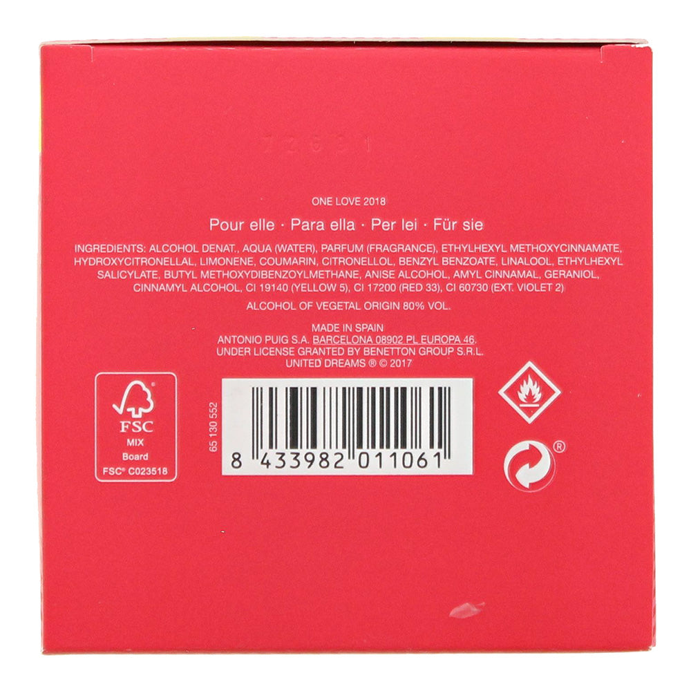 Benetton United Dreams One Love Eau De Toilette 80ml
