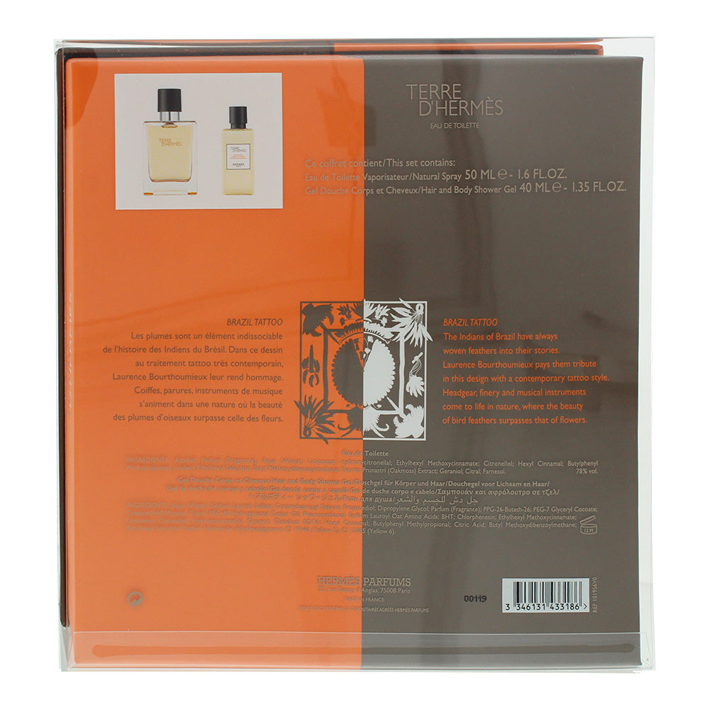 Hermès Terre D'hermès 2 Piece Gift Set: Eau de Toilette 50ml - Shower Gel 40ml