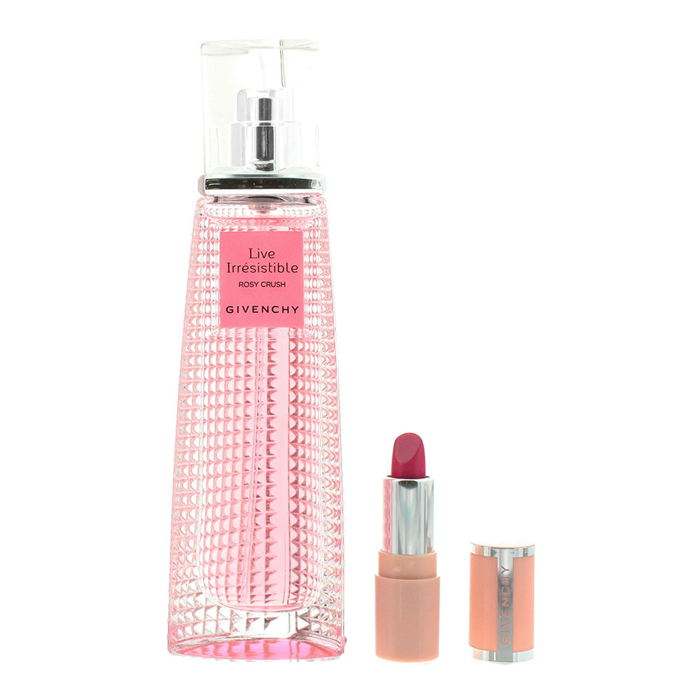 Givenchy Live Irrésistible Rosy Crush Eau de Parfum 2 Piece Gift Set: Eau de Parfum 50ml - Lipstick - Product