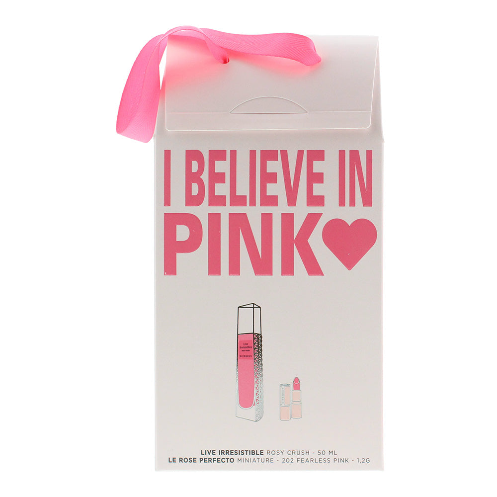 Givenchy Live Irrésistible Rosy Crush Eau de Parfum 2 Piece Gift Set: Eau de Parfum 50ml - Lipstick - Box