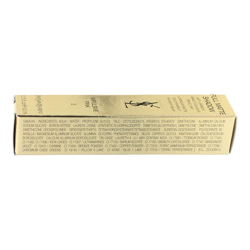 Yves Saint Laurent Full Matte Impulsive Pink 2 Eyeshadow 4.5ml