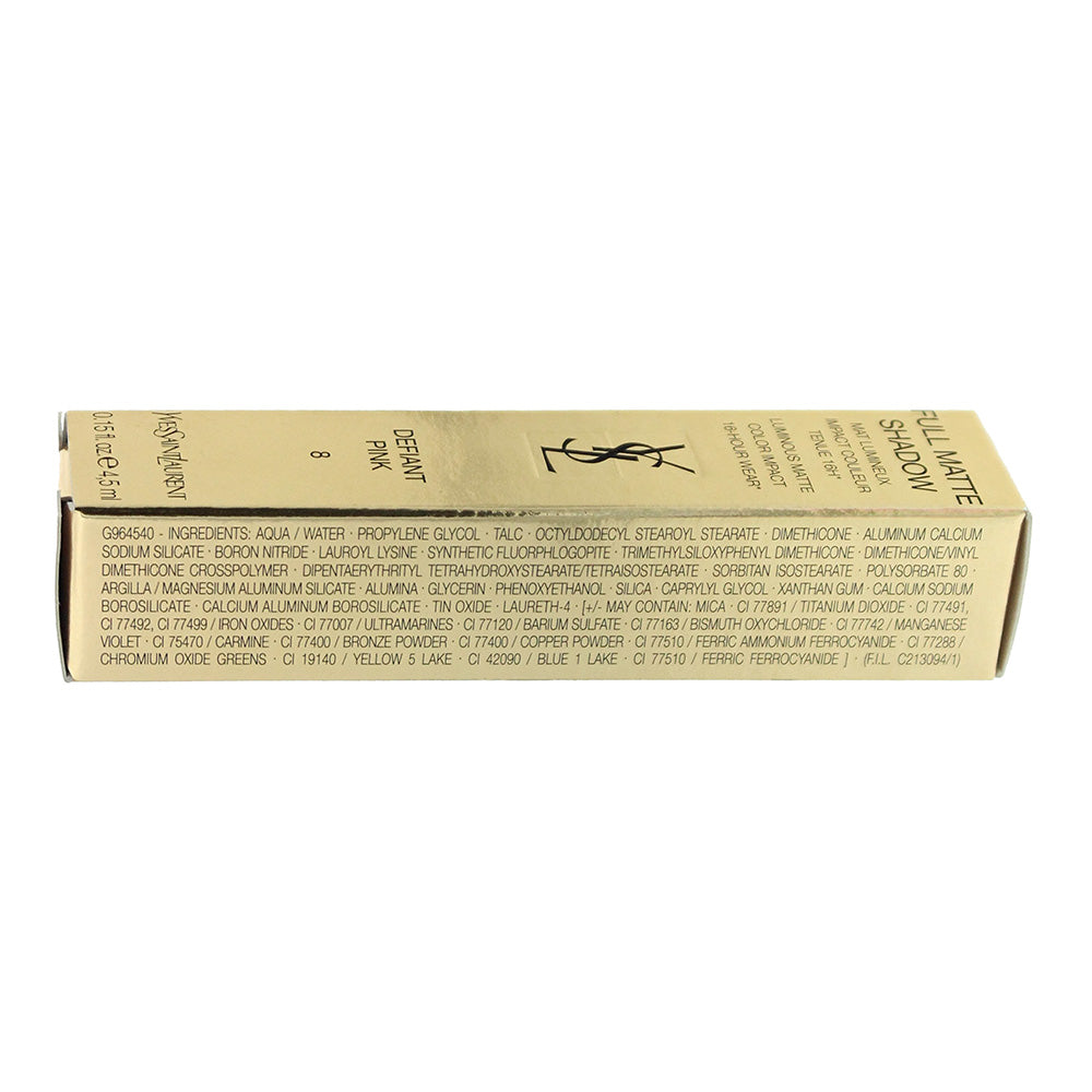Yves Saint Laurent Full Matte Impudent Pink 8 Eyeshadow 4.5ml