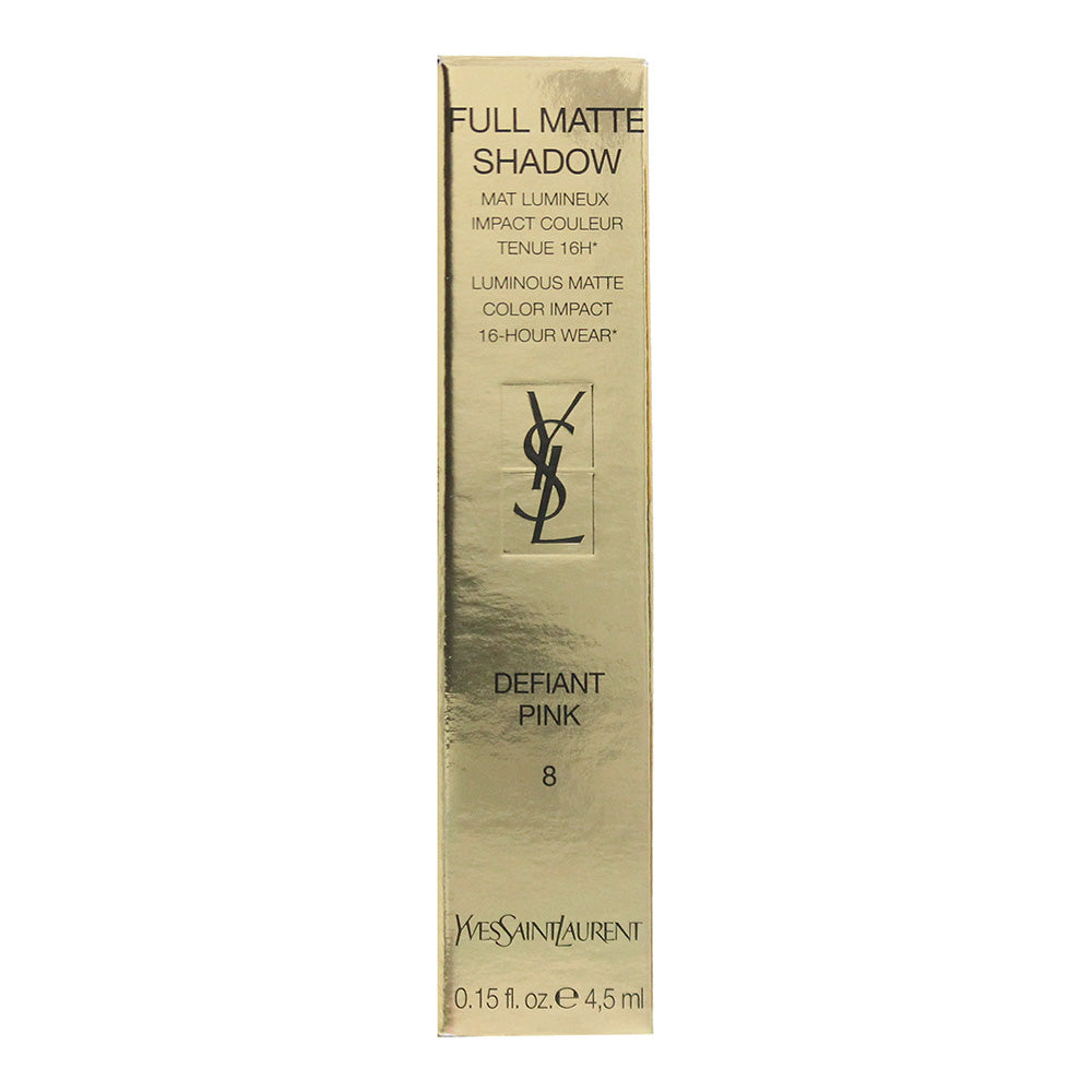 Yves Saint Laurent Full Matte Defiant Pink 8 Eyeshadow 4.5ml - Box