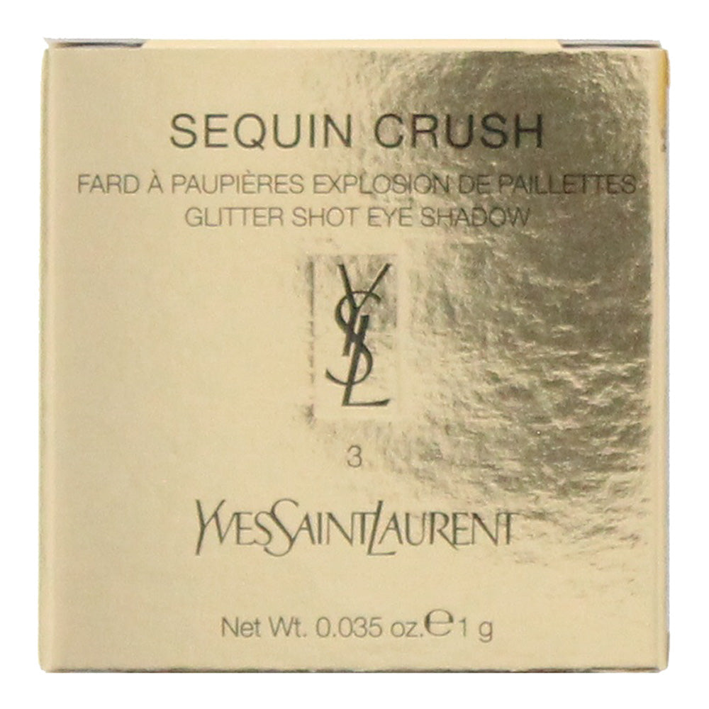 Yves Saint Laurent Sequin Crush Amplified Silver 3 Glitter Shot Eyeshadow 1g - Box