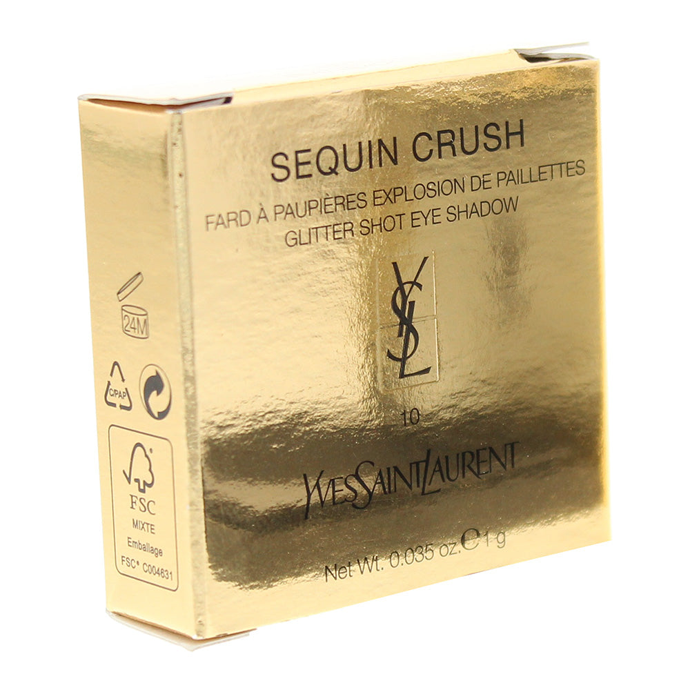 Yves Saint Laurent Sequin Crush Glitter Shot 10 Beat Black Eyeshadow 1g - Box