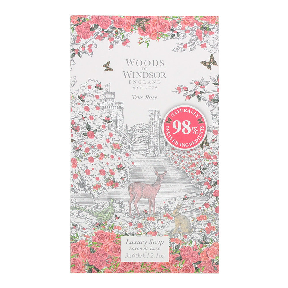 Woods Of Windsor True Rose Soap 3 X 60g - Box