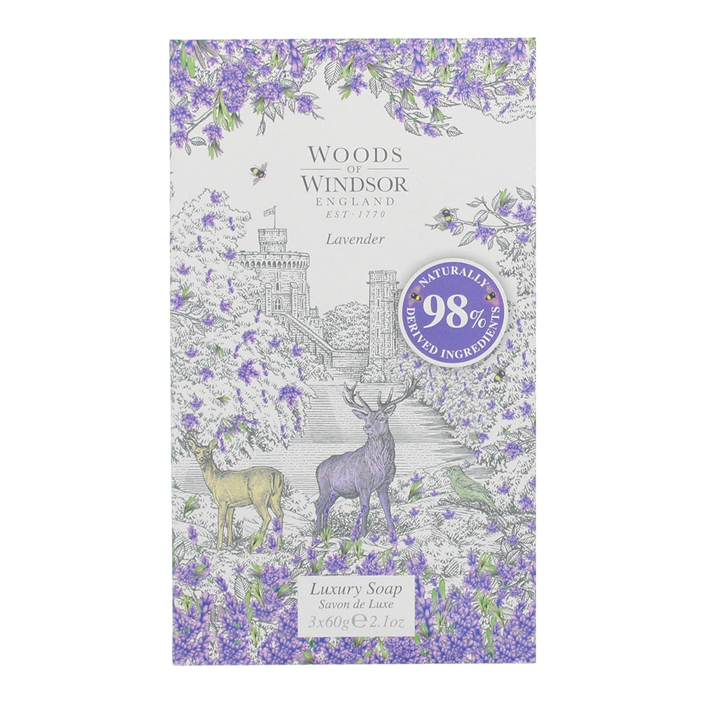 Woods Of Windsor Lavender Soap 3 X 60g - Box