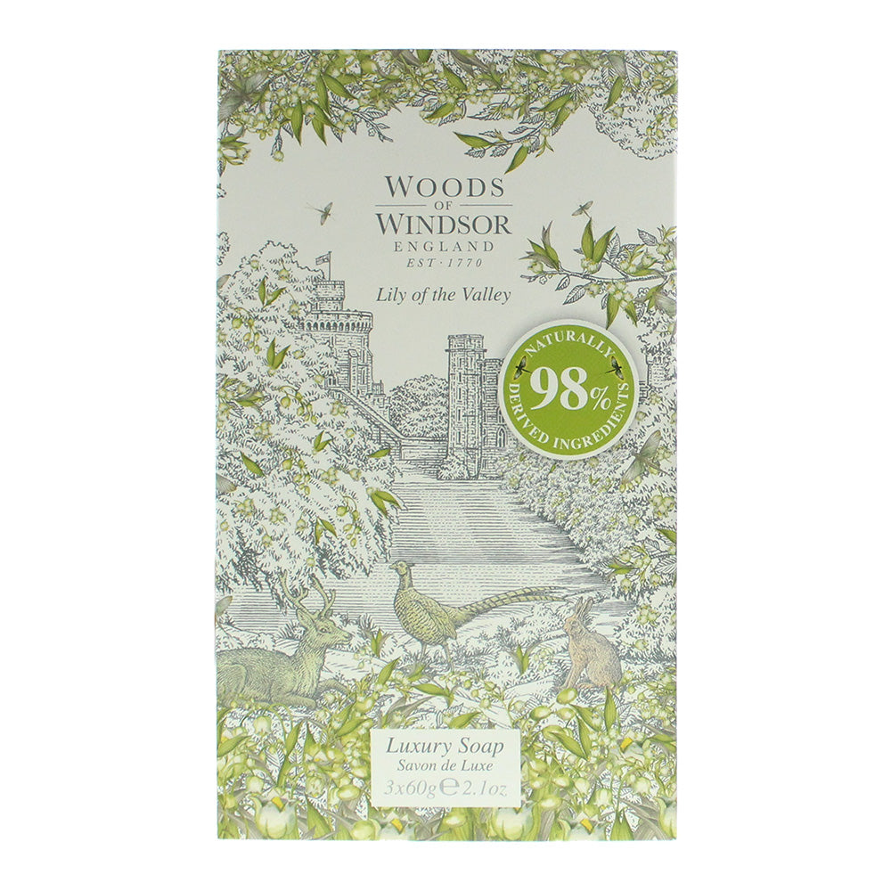 Woods Of Windsor Lily Of The Valley Soap 3 X 60g - Box