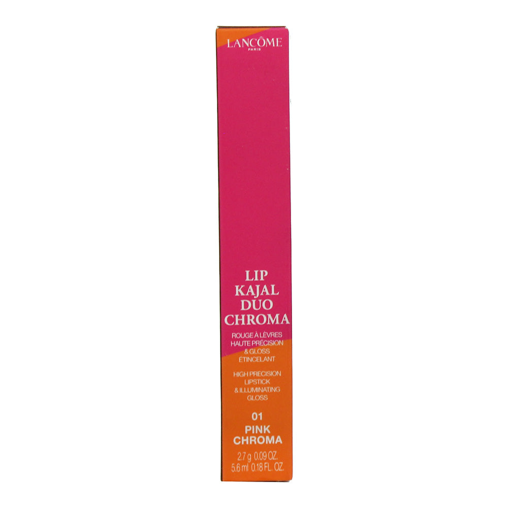 Lancôme Kajal Lip Duo Chroma 01 Pink Chroma High Precision Lipstick 2.7g & Illum - Box