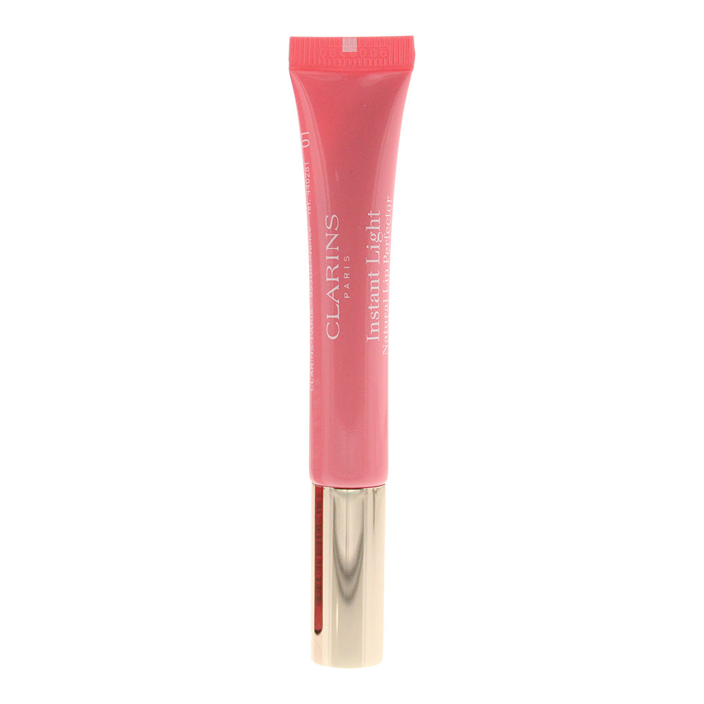 Clarins Instant Light Natural Lip Perfector 01 Rose Shimmer Lip Gloss 12ml - Product