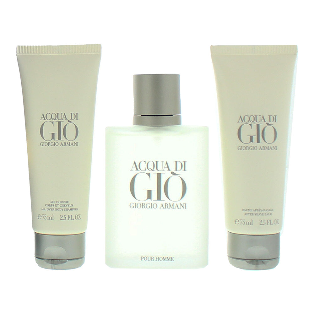 Giorgio Armani Acqua Di Gio 3 Piece Gift Set: Eau de Toilette 100ml - All Over B - Product