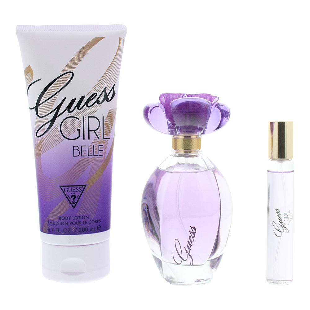 Guess Girl Belle Eau de Toilette 3 Piece Gift Set: Eau de Toilette 100ml - Body Lotion 200ml - Eau de Toilette 15ml - Product