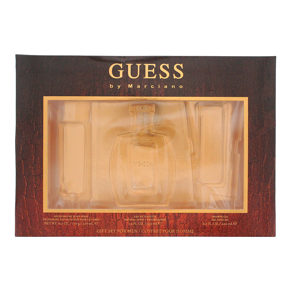 Guess By Marciano Eau de Toilette 3 Piece Gift Set: Eau de Toilette 100ml - Deod - Box