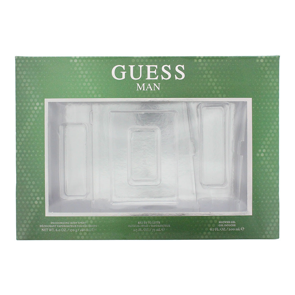 Guess Man Eau de Toilette 3 Piece Gift Set: Eau de Toilette 75ml - Deodorant Spr - Box