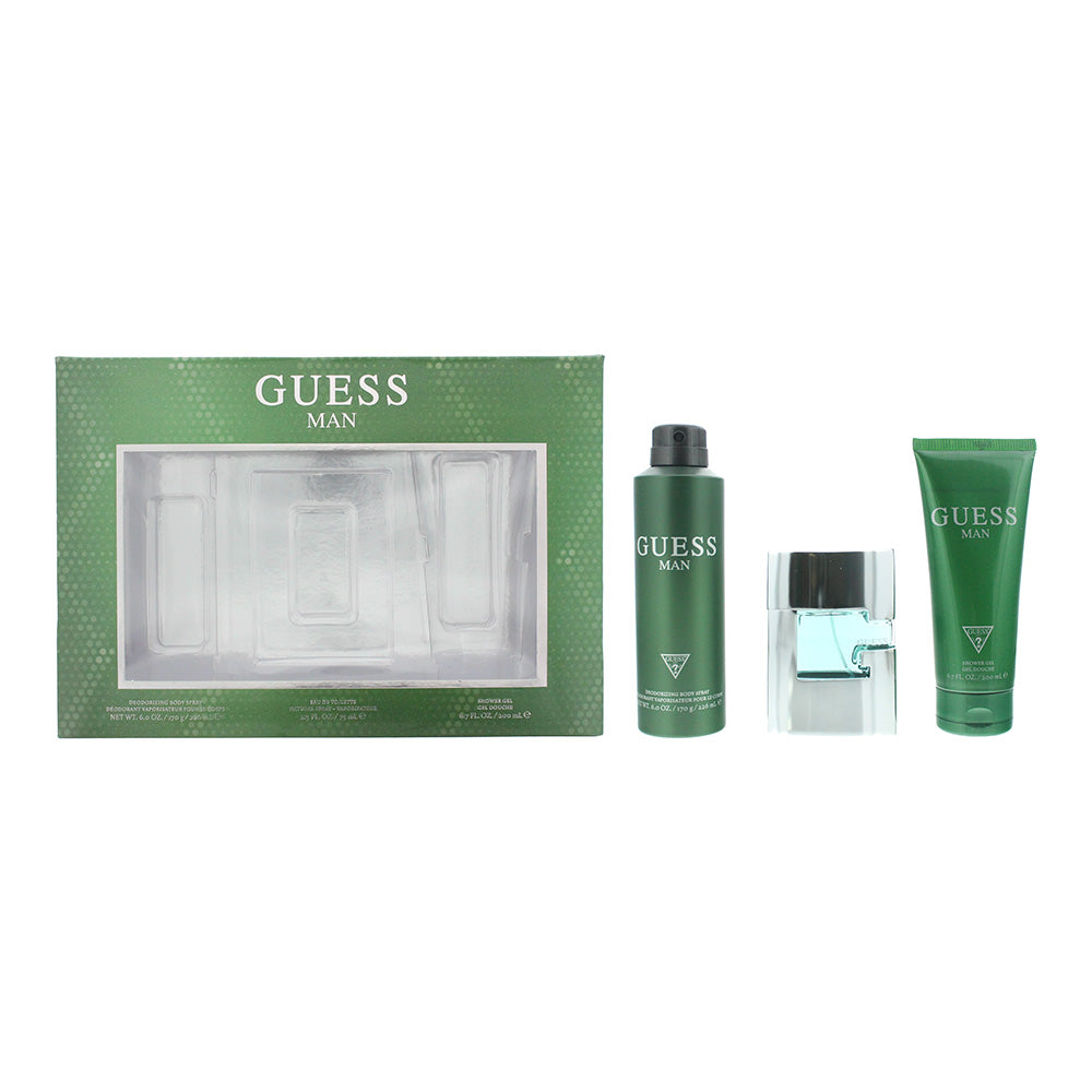 Guess Man Eau de Toilette 3 Piece Gift Set: Eau de Toilette 75ml - Deodorant Spr