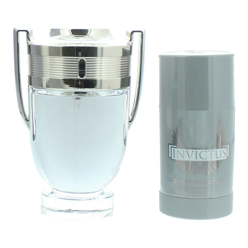 Paco Rabanne Invictus 2 Piece Gift Set: Eau de Toilette 100ml - Deodorant Stick  - Product