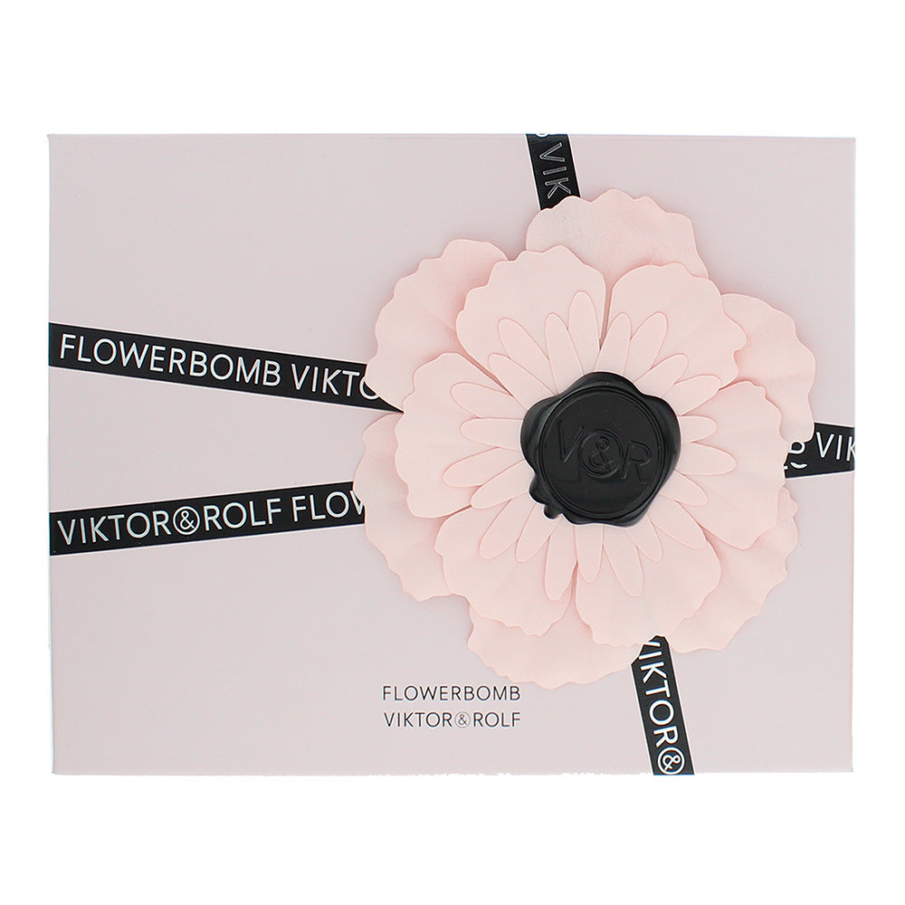 Viktor & Rolf Flowerbomb 3 Piece Gift Set: Eau de Parfum 100ml - Shower Gel 50ml - Box