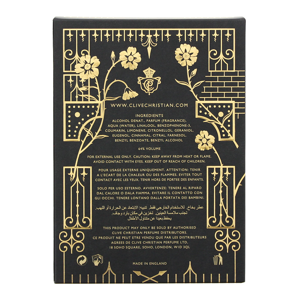 Clive Christian Noble Collection VII Queen Anne Rock Rose Parfum 50ml - Ingredients
