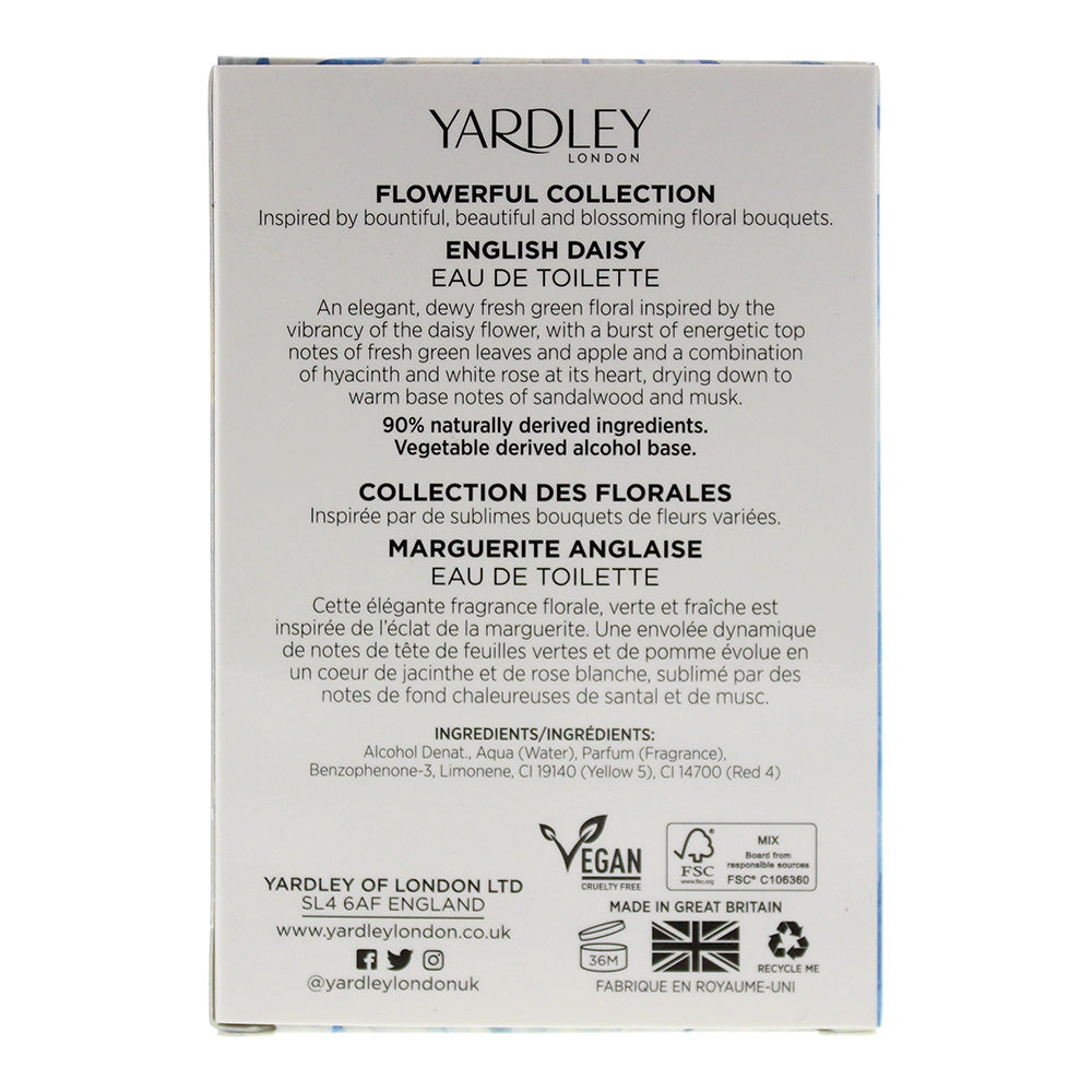 Yardley Flowerful Collection English Daisy Eau de Toilette 50ml - Ingredients