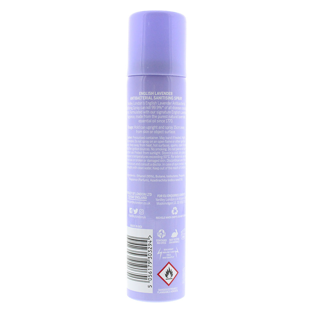 Yardley English Lavender Antibacterial Sanitising Spray 75ml