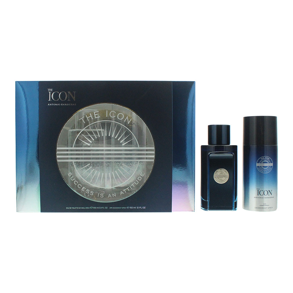 Antonio Banderas The Icon 2 Piece Gift Set: Eau De Toilette 100ml - Deodorant Spray 150ml