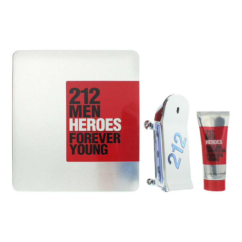 Carolina Herrera 212 Men 2 Piece Gift Set: Eau De Toilette 90ml - Body Wash 100ml