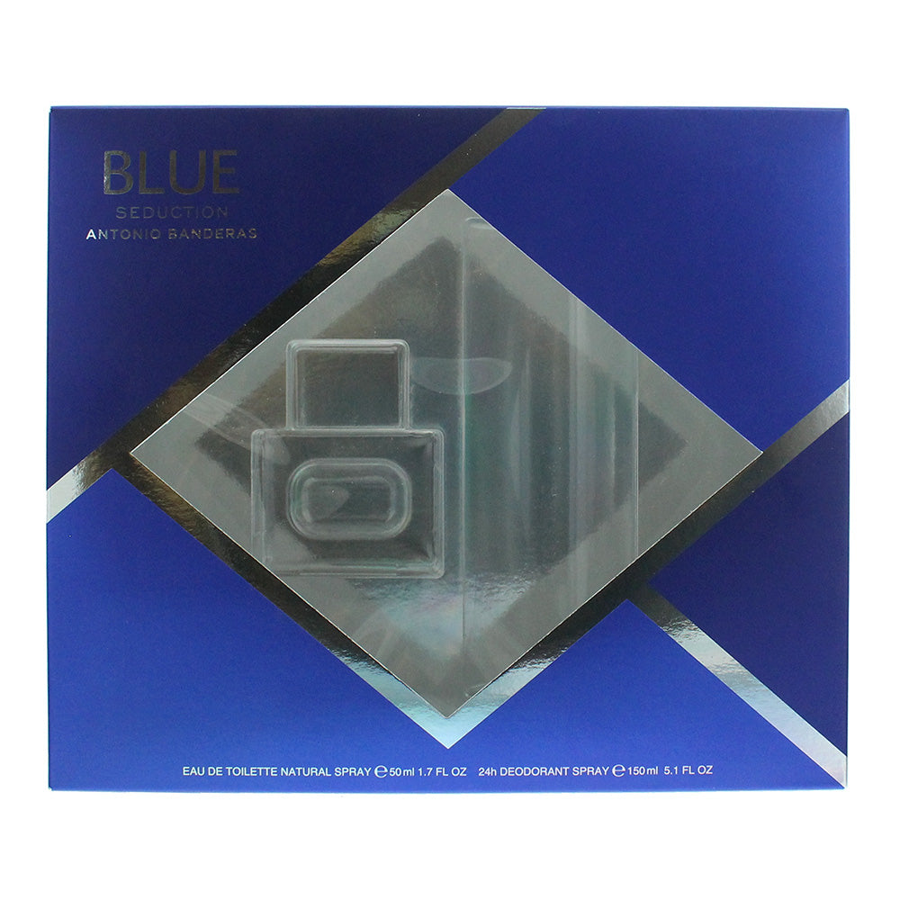 Antonio Banderas Blue Seduction 2 Piece Gift Set: Eau de Toilette 50ml - Deodora - Box
