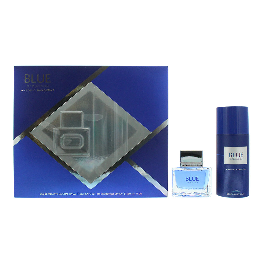 Antonio Banderas Blue Seduction 2 Piece Gift Set: Eau de Toilette 50ml - Deodora