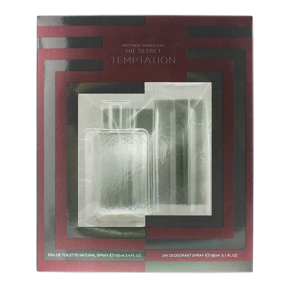 Antonio Banderas Temptation 2 Piece Gift Set: Eau de Toilette 100ml - Deodorant  - Box