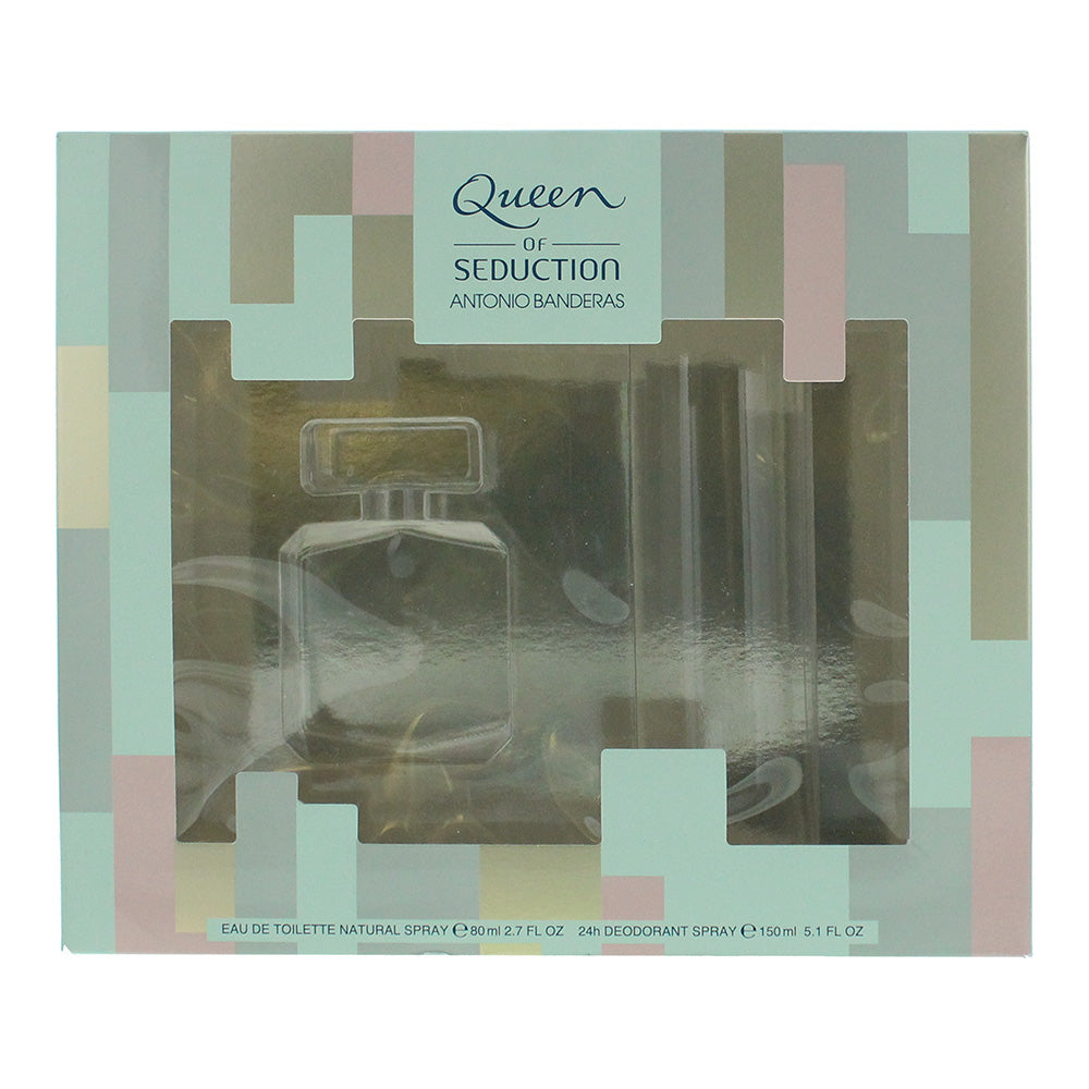 Antonio Banderas Queen Of Seduction 2 Piece Gift Set: Eau de Toilette 80ml -Deod - Box