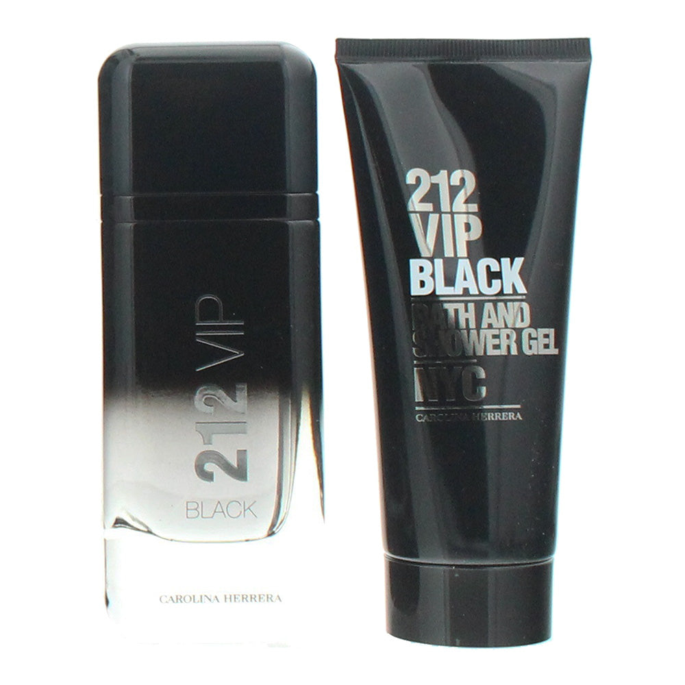 Carolina Herrera 212 Vip Black 2 Piece Gift Set: Eau de Parfum 100ml - Shower Ge - Product