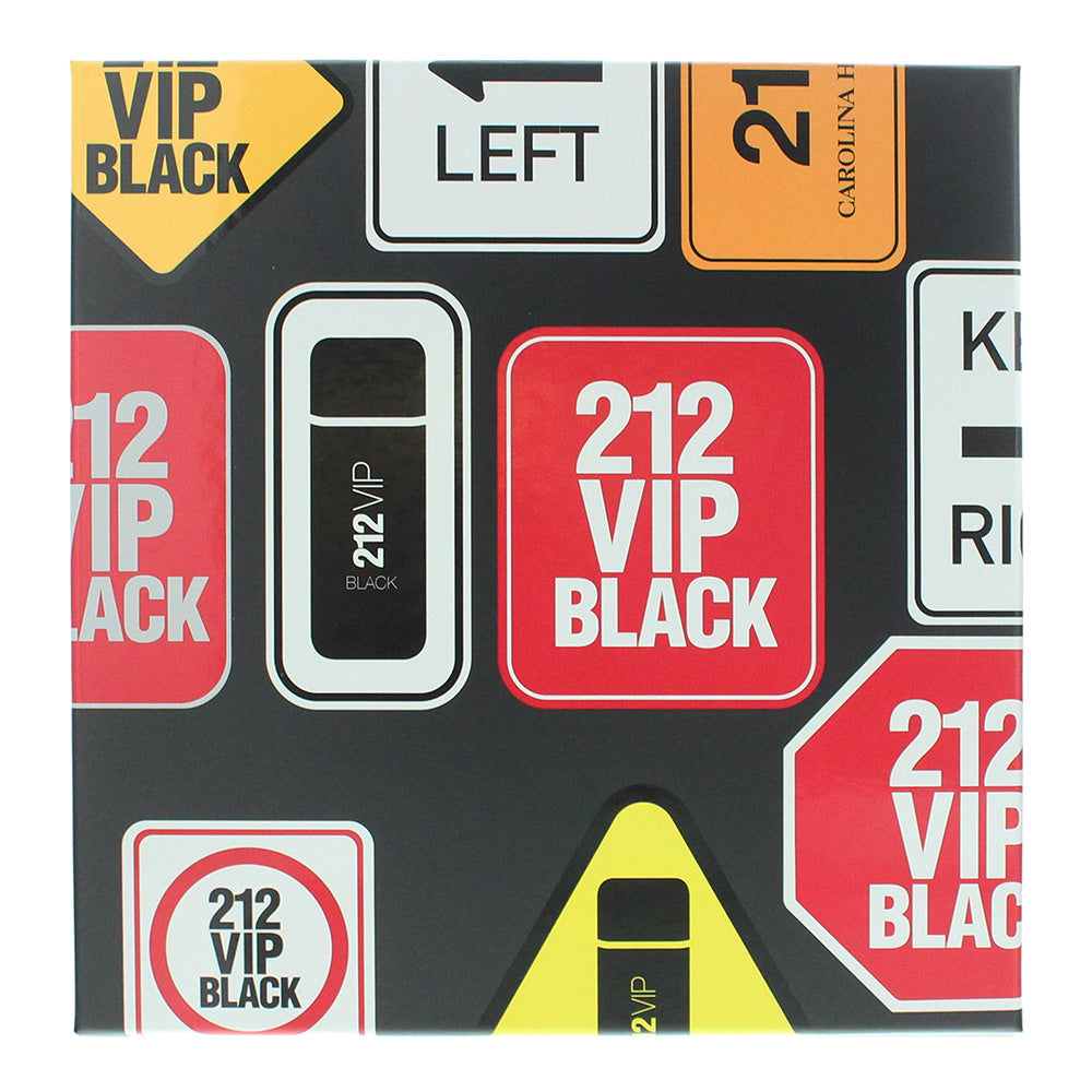 Carolina Herrera 212 Vip Black 2 Piece Gift Set: Eau de Parfum 100ml - Shower Ge - Box