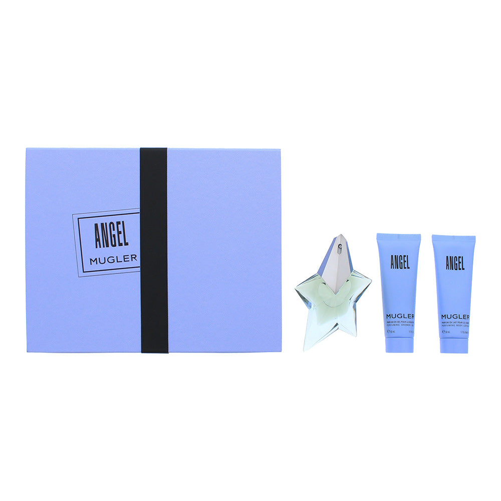 Mugler Angel 3 Piece Eau de Parfum 25ml - Body Lotion 50ml -  Shower Gel 50ml