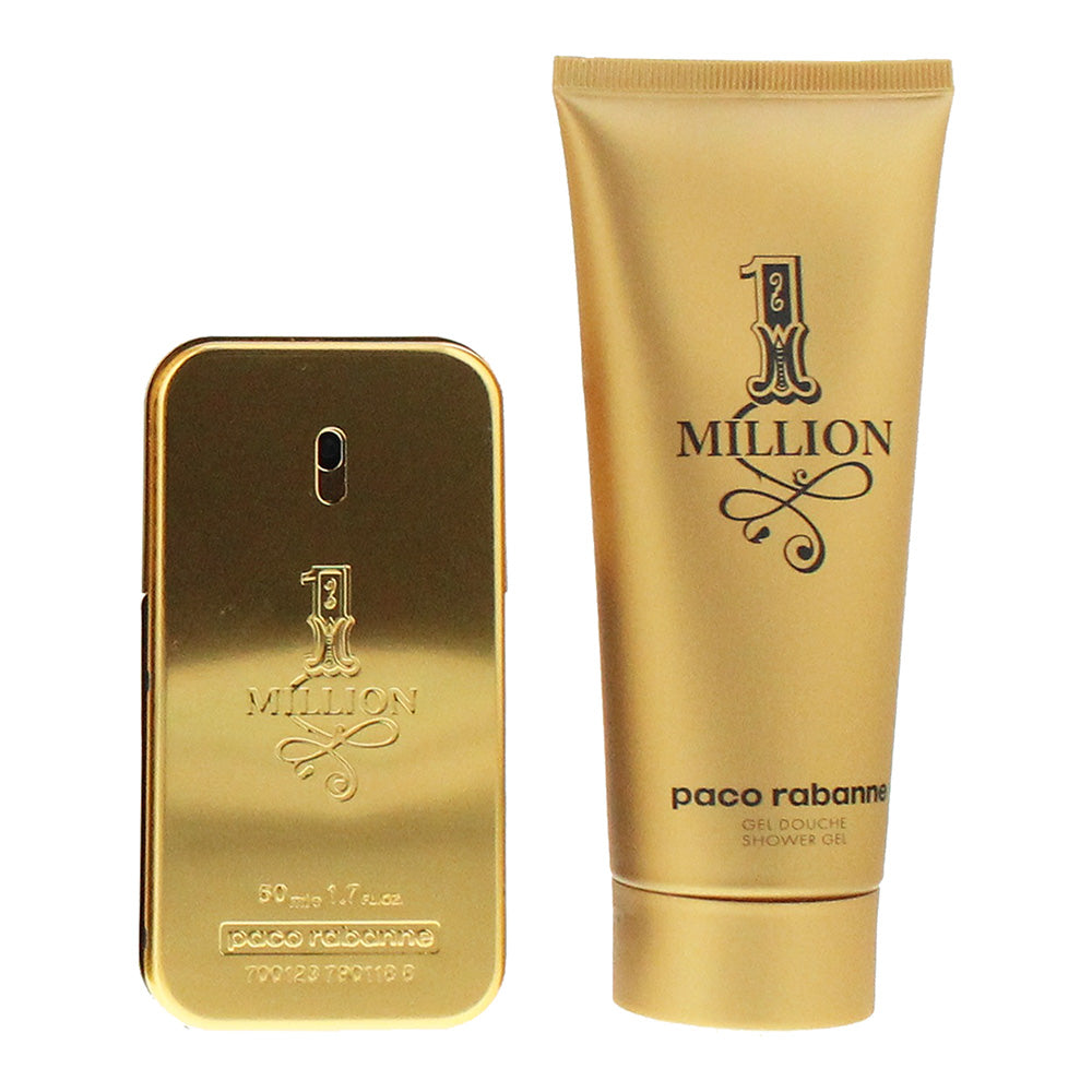 Paco Rabanne 1 Million 2 Piece Gift Set: Eau de Toilette 50ml - Shower Gel 100ml - Product