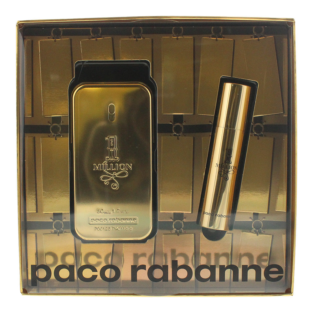 Paco Rabanne 1 Million 2 Piece Gift Set: Eau De Toilette 50ml - Eau De Toilette 10ml