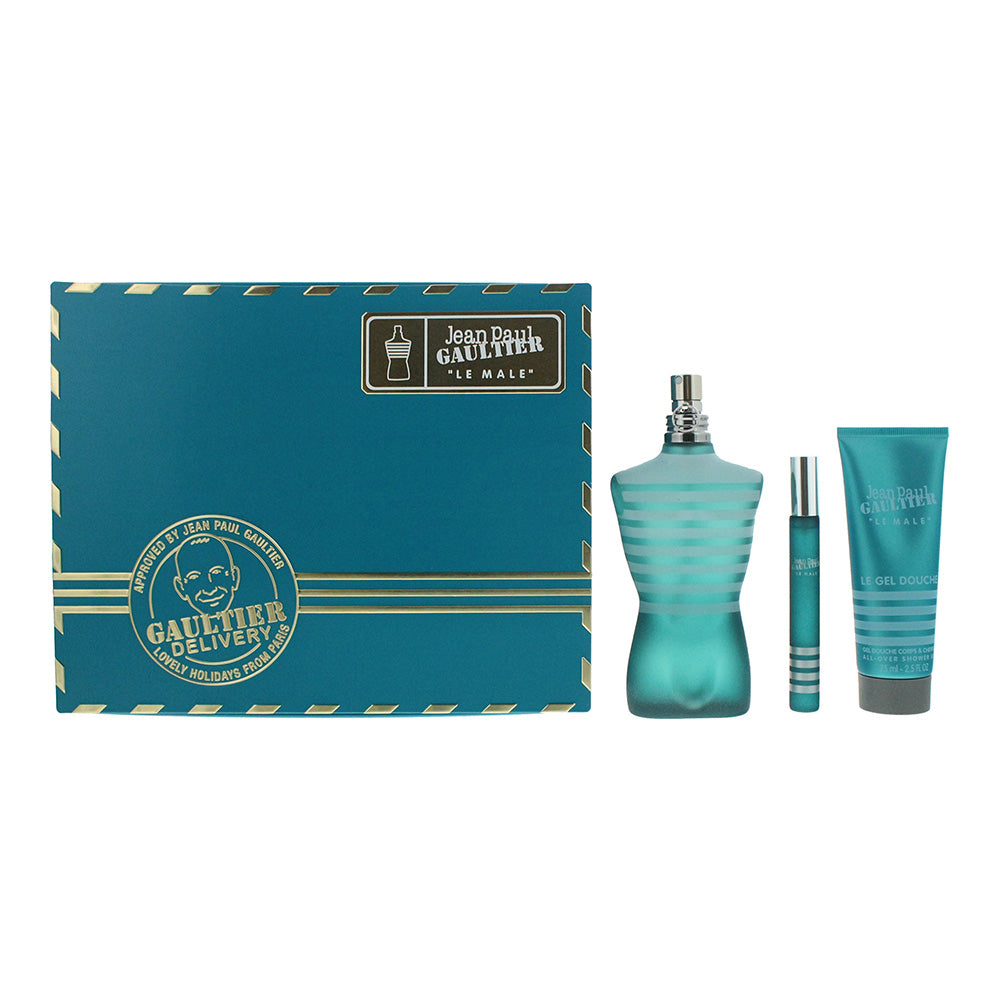 Jean Paul Gaultier Le Male Eau de Toilette 3 Piece Gift Set: Eau de Toilette 125