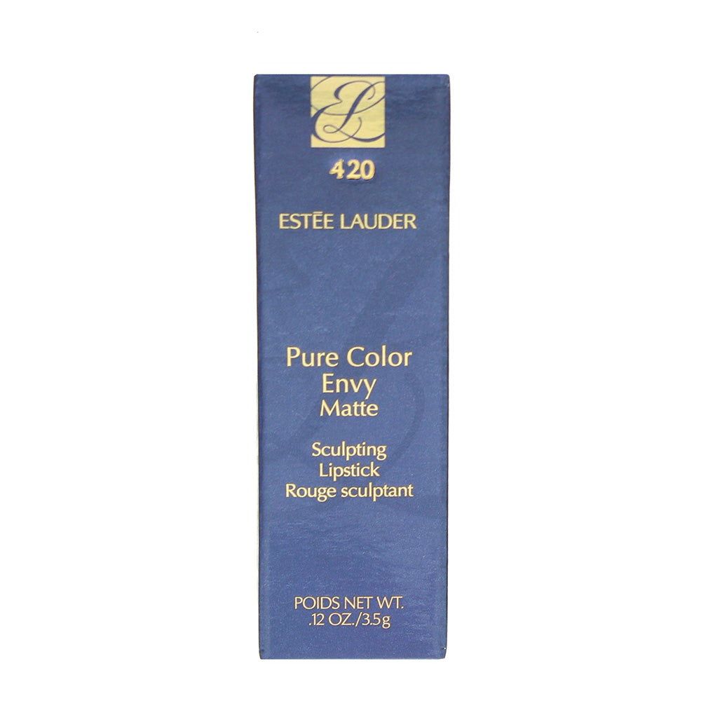 Estée Lauder Pure Color Envy Matte Lipstick, 420 Rebellious Rose 3.5g - Box