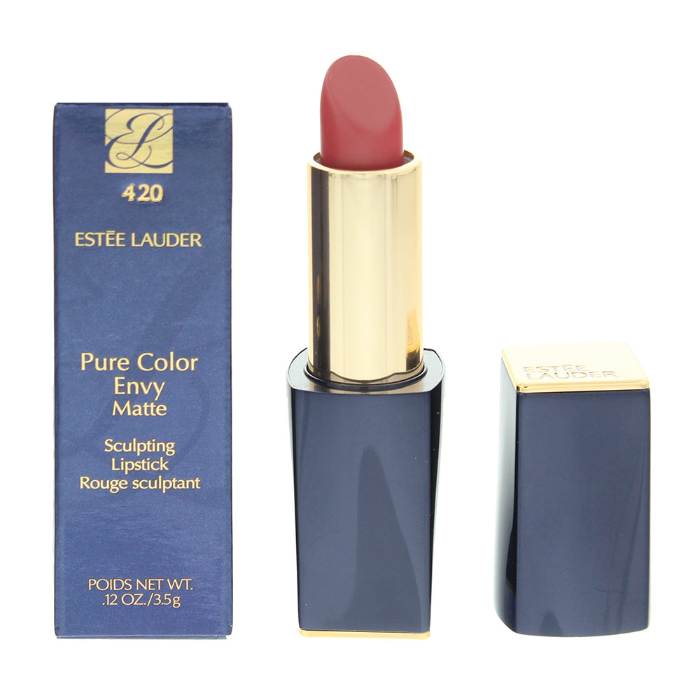 Estee Lauder Pure Color Envy Matte Lipstick  420 Rebellious Rose 3.5g