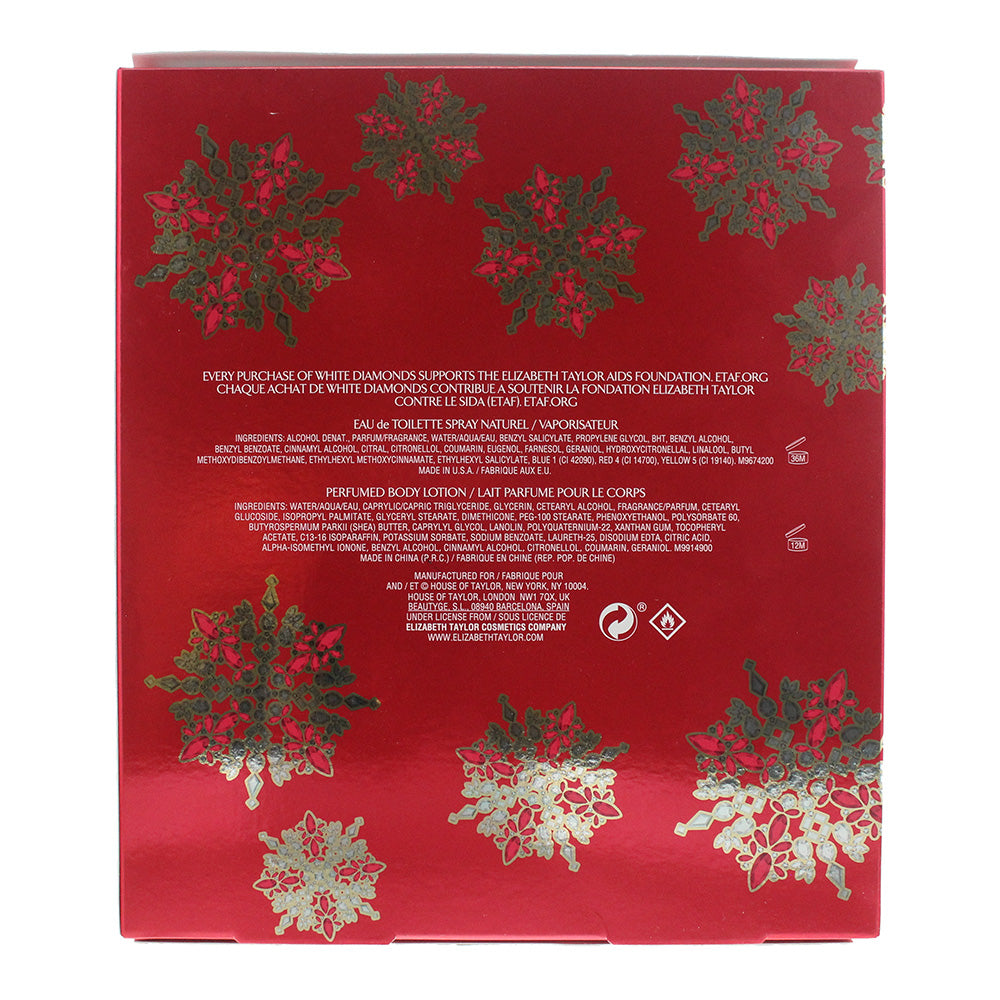 Elizabeth Taylor Diamonds And Rubies 2 Piece Gift Set: Eau de Toilette 100ml - Body Lotion 100ml