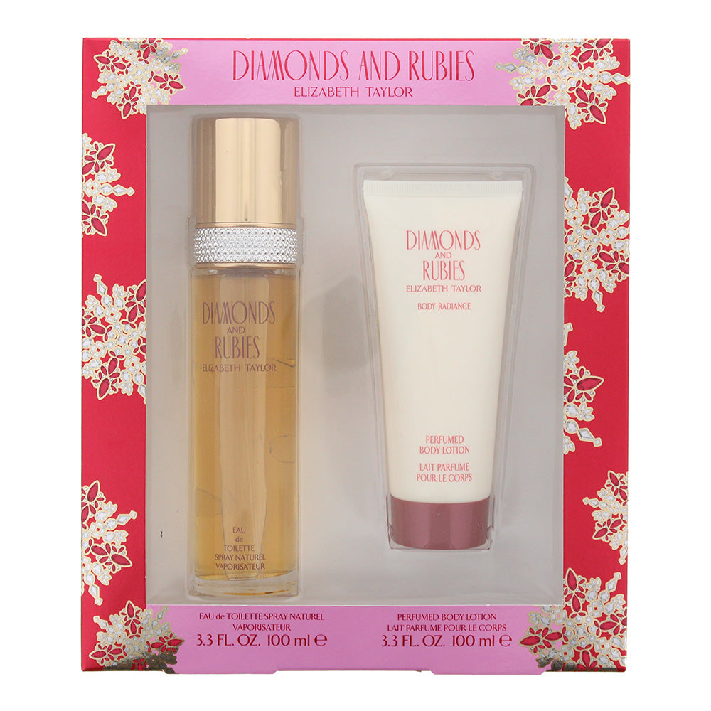 Elizabeth Taylor Diamonds And Rubies 2 Piece Gift Set: Eau de Toilette 100ml - Body Lotion 100ml