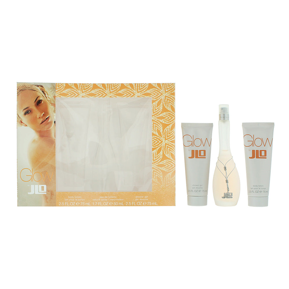 Jennifer Lopez Glow 3 Piece Gift Set: Eau de Toilette 50ml - Body Lotion 75ml - 
